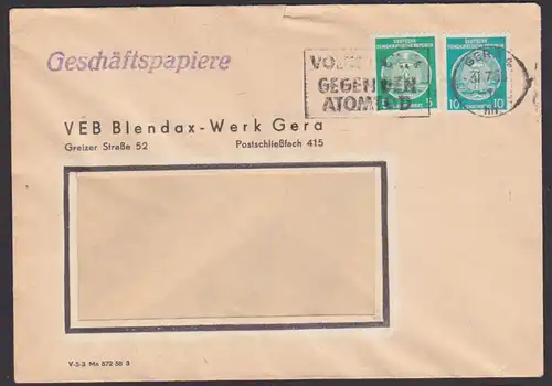 Volkskampf gegen Atomtod People fight against nuclear death, Les gens se battent contre la mort nucléaire GERA Blendax