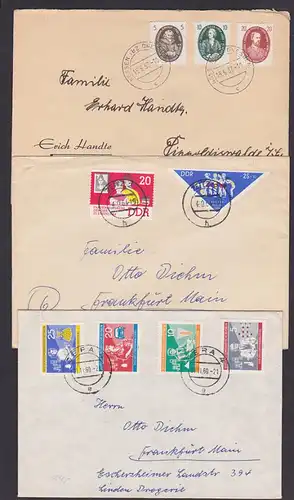 Lot DDR meist Sondermarken-Ausgaben auf Satzbrief