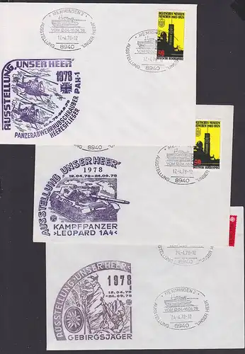 Memmingen "Unser Heer" Luftlandetruppe Fallschirm Abwehrkanonenpanzer "GEPARD" Kampfpanzer "LEOPARD 1A4", BRD