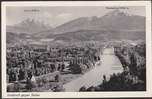 Innsbruck Nockspitze Gries Hüttenstempel "Hungerburg 880 m" 1942 Photokarte