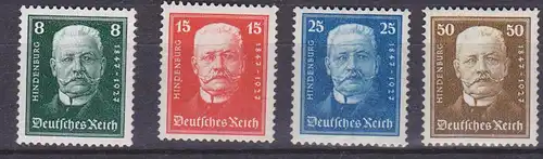 Paul von Hindenburg kpl. Mi. 403-06 * (sauber nachgummiert)