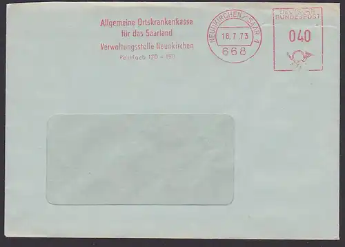 Neunkirche (Saar) AFS Allgemeine Ortskrankenkasse für das Saarland 1973