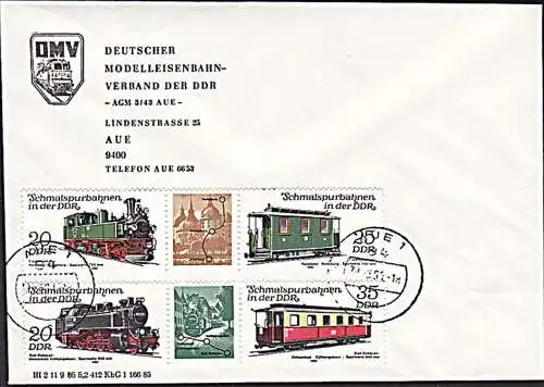 railroad Germany Schmalspurbahnen chemin de fer, Aue 1981, Radebeul - Radeburg Zdr. 2562/6