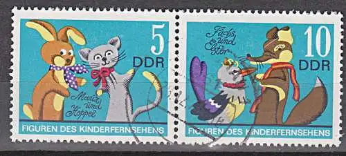 DDR 1807 PFI "Schnurbarthaar von Mauz gebrochen" o 5 Pf. Mauz und Hoppel aus Klbg Kinderfernsehen