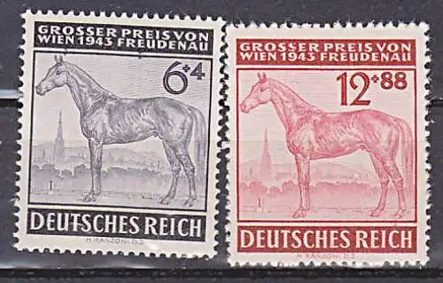 DR 857/58** Großer Preis von Wien Pferderennen 1943