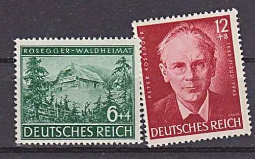 Peter Rosegger Schriftsteller Heimatdichter DR 855/56 **