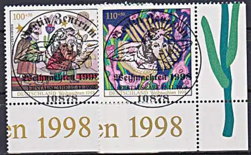 BRD 2023/24 gest. Weihnachten 1998 Besuch der Hirten Geburt Christi Eckrand