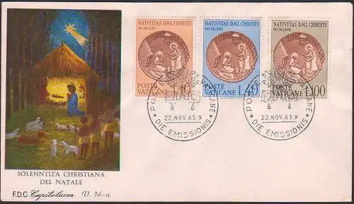 Christi Vatikan 439/1 FDC Heilige Familie 1963 Weihnachten Kirche Glaube