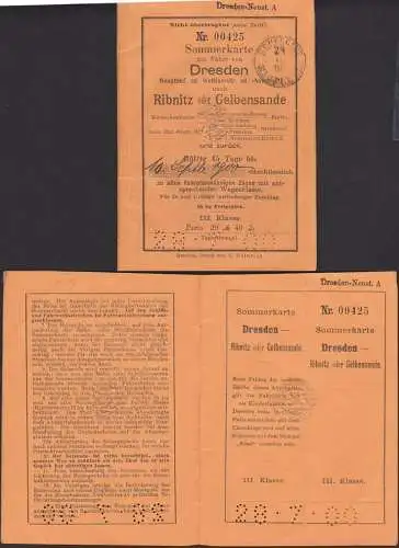 Dresden Eienbahn Sommerkarte der mit K1 UEBERGABE BAHNHOF 28 VII 00 für Fahrt nach Ribnitz oder Gelbensande