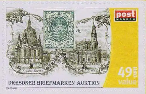 Dresden Frauenkirche und Katholische Hofkirche ** PM Wunschbriefmarke