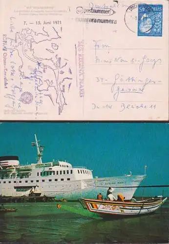 Stockholm MWSt. numera numera, Cachet Rotatary  Ostsee-Kreuzfahrt  M/S Regina maris