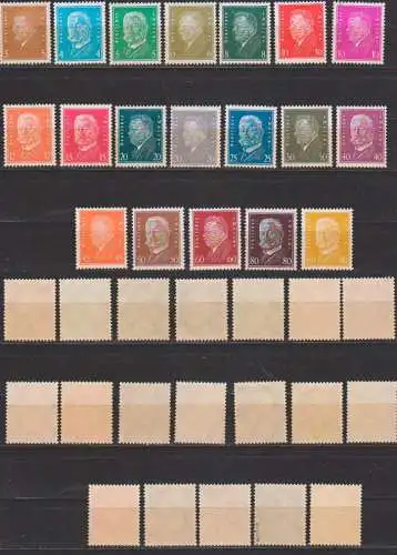 Reichspräsidenten I und II, Mr.422 geprüft, 418, 419 Neugummi