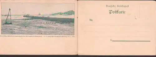 Kiautschou Karte "Die im Bau befindliche Landungsbrücke des Lagers ... vom 31. März"