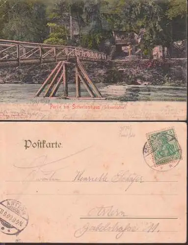 Schwarzathal Partie am Schweizerhaus 1908