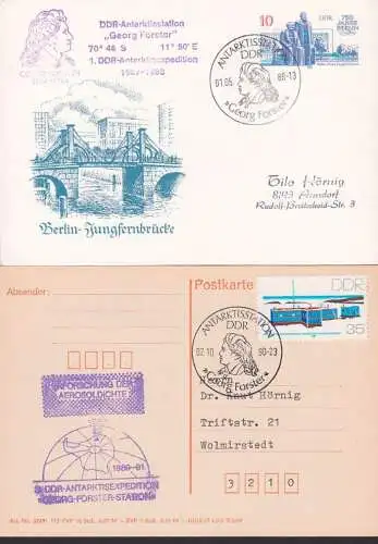 Antarktisstation der DDR Georg Forster, 1. und 3. Expetition zur G. Forster-Station 1988 und 1990