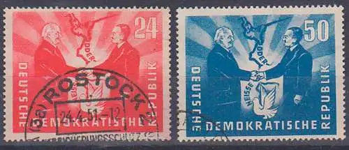 Oder-Neisse Friedensgrenze Wilhelm Pieck und Boleslaw Bierut, DDR 284/85