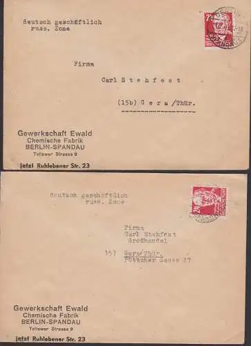 Berlin-Spandau 1, Berlin Vorläufer Marken der SBZ in West-Berlin verwendet 24 Pfg. Ernst Thälmann