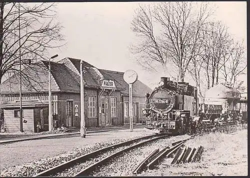 Malter Bahnhof mit Schmalspurbahn Lok 99 1794-9 mit Günterwaggon Strecke Freital-Hainsberg - Jurort Kipsdorf