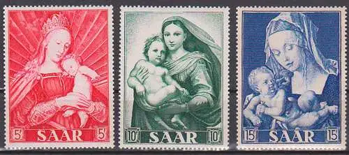 Saarland Saar 351/53 ** Saarbrücken Marianisches Jahr Sixtinische Madonna