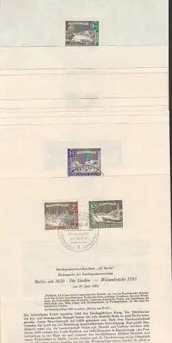 Altberlin auf nichtamtlichen ETB Kat. 218/29, Potsdamer Platz, pachochialkirche, Hallesche Tor