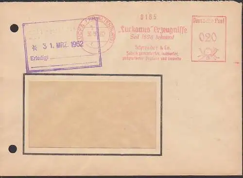 Luckau (Kr. Altenburg) AFS 30.3.62 "Luckanus" Erzeugnisse Fabrik gummierter,  lackierter, ... Papiere und Gewebe