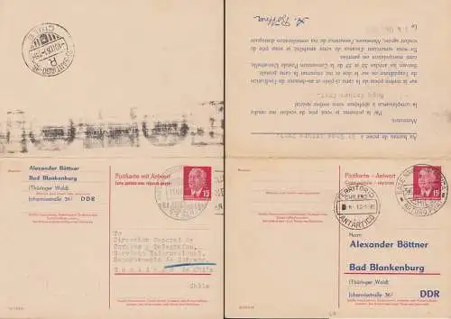 Bad Blankenburg 15/15 Dopple-GA mit privatem Zudruck, Antwort aus Territorio Chile Aruro Prat, Antartico