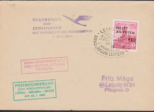 Leipzig SSt Sonderflug Leipzig - Erfurt mit Z5 Vorausflug zur Erweiterung des innerdeutschen Flugverkehrs