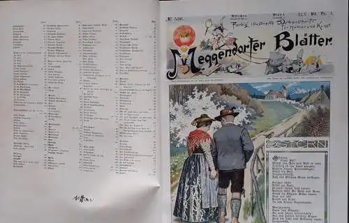 Meggendorfer Blätter Nr. 536 bis 548, humoristische, kpl. Hefte, gute Erhaltung, Einband defekt, Band 45 1901