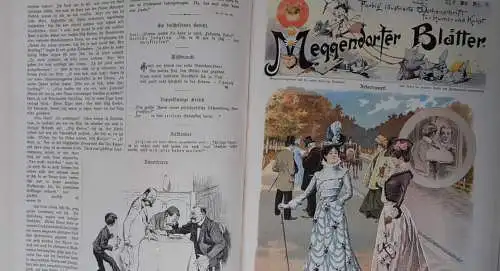 Meggendorfer Blätter Nr. 536 bis 548, humoristische, kpl. Hefte, gute Erhaltung, Einband defekt, Band 45 1901