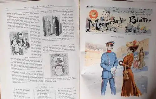 Meggendorfer Blätter Nr. 536 bis 548, humoristische, kpl. Hefte, gute Erhaltung, Einband defekt, Band 45 1901