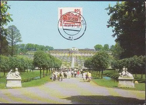 MC 3349, 80 Pf. Potsdam  Schloss Sanssouci OSt.  Maximumkarte