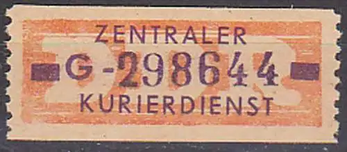 DDR ZKD-Billetstreifen Originale 22G (298644), postfrisch
