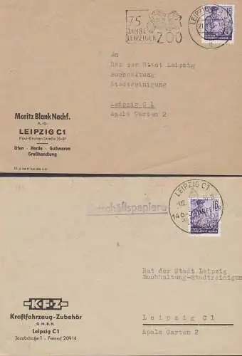 Leipzig MWSt. 75 Jahre Leipzger Zoo, Löwenkinder, SoSt. 140-Jahrfeier nat. Befreiungskampf, Völkerschlachtdenkmal