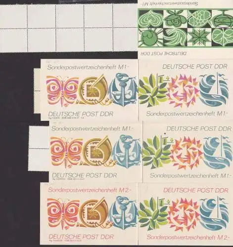 Sonderpostwertzeichenhefte, dabei 3a, 3d, 4a, 6d  je mit allen eingeklebten SoMkn