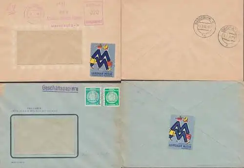 Vignette Leipziger Messe 1958, ZKD-AFS Magdeburg Schwermaschinenbau 7. Oktober bzw. Dienstbf Mügeln