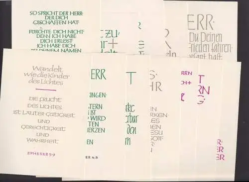Aue SoSt. Erzgebirgsmesse 1976, Lot auf  Karten mit kirchlichen Wochensprüchen