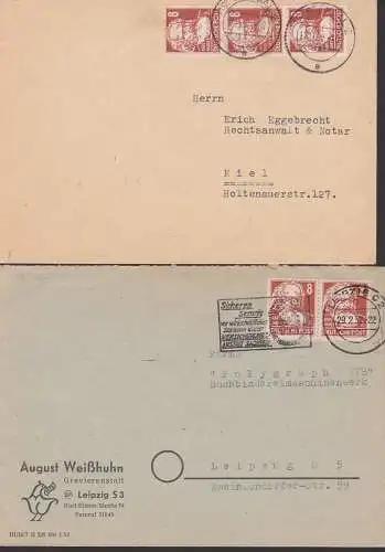 Karl Marx 8 Pfg. portogenau auf Orts- bzw. Fernbrief, MWSt. Leipzig sicheren Schutz..