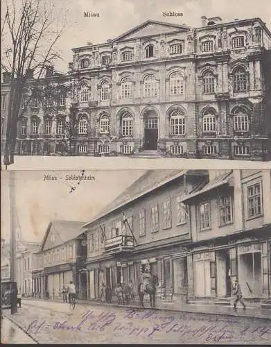 Jelgava Mitau Soldatenheim, Schloss Feldpostkarten 1916
