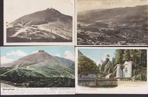 Schreiberhau Riesengebirge Schneekoppe Sněžka Moltkefels, dabei OSt. Schnekoppe (Preuß) 28.7.25 u. Bautenstempel