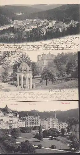 Marienbad Hotel Weimar, Hotel Stern, Ambrosiusbrunnen 3 Karten Böhmen und Mähren