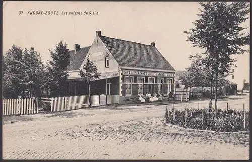 Knocke-Zoute Les enfants de siska Feldpost 1916, Cafe la Renommee ches lez nach Lando bei Luckau