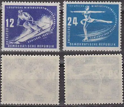 patinage artistique, ski jumping Germany EAST, Schirke Wintersportmeisterschaften DDR 246/47 ** Eiskunstlauf, SSt.