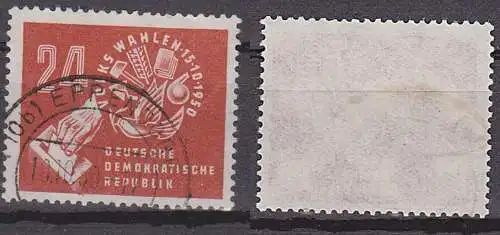 Germany EAST 24 Pf Volkswahlen 1950 DDR 275 used, Wahlurne Maurerkelle Hammer Ähre