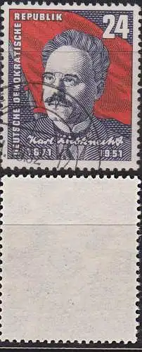 Germany EAST Wilhelm Liebknecht,  DDR 294 used, Politiker 1951