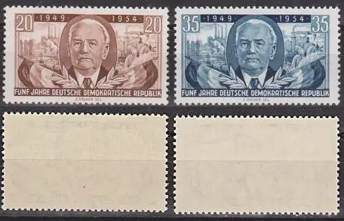 Wilhelm Pieck 5 Jahre DDR Germany East DDR Mi. 443/44 **