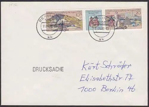 Suhl Zdr. Briefmarkenausstellung Auslands-Drucksache portogenau bis 50 g, DDR 2532/33