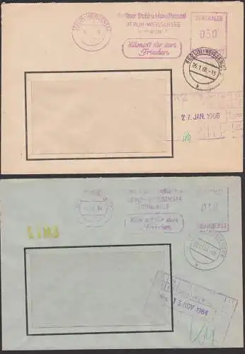 Berlin-Weissensee AFS Propaganda "Kämpft für den Frieden" zwei ZKD-Briefe Berliner Stahl- und Metallbau