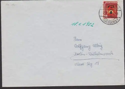 5-Jahrplan 24 Pf. Hammer Zirkel Ährenkranz, DDR 293 Fernbrief aus Freiberg