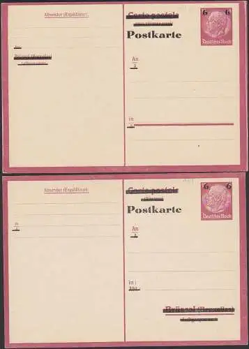 Hindenburg Reichspräsident 6 auf 15 Pf. Sonder-GA ungebraucht  P244 Frage- bzw. Antwortteil