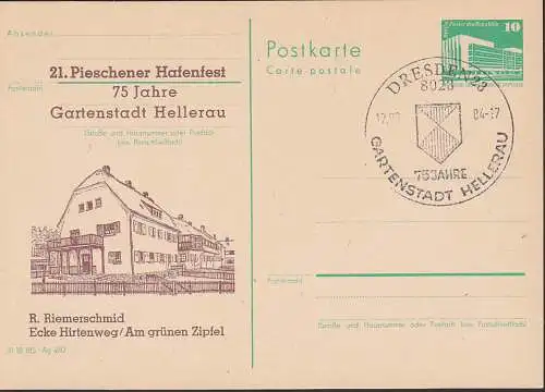Dresden Gartenstadt Hellerau 21. Pieschener Hafenfest,  (26b - 84) SoSt. 17.6.84